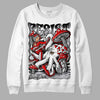 Jordan 2 Retro "Black Cement" DopeSkill Sweatshirt Resist Graphic Streetwear - White