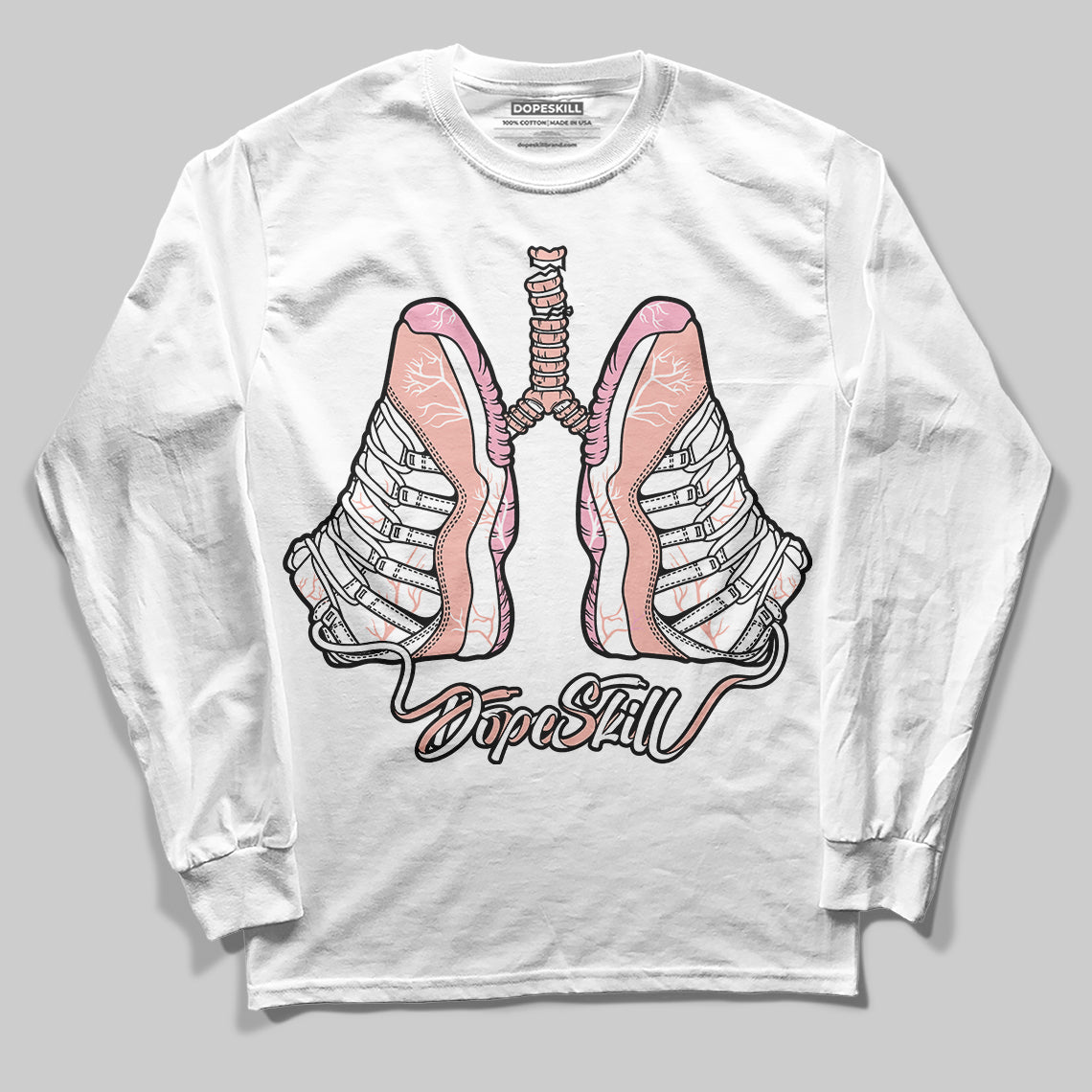 Jordan 11 Low “Legend Pink” DopeSkill Long Sleeve T-Shirt Breathe Graphic Streetwear - White