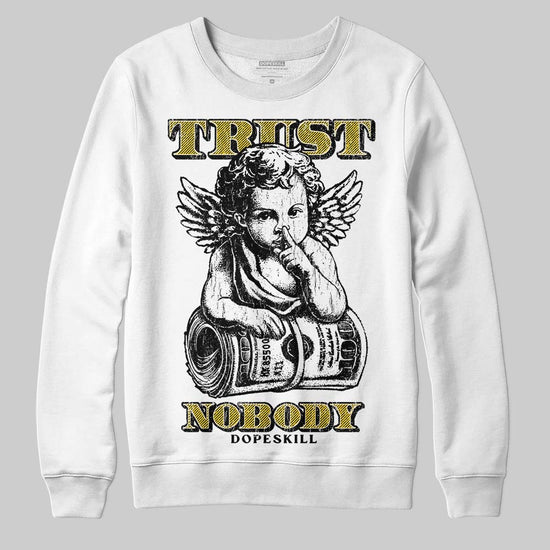 Yellow Sneakers DopeSkill Sweatshirt Trust Nobody Graphic Streetwear - White