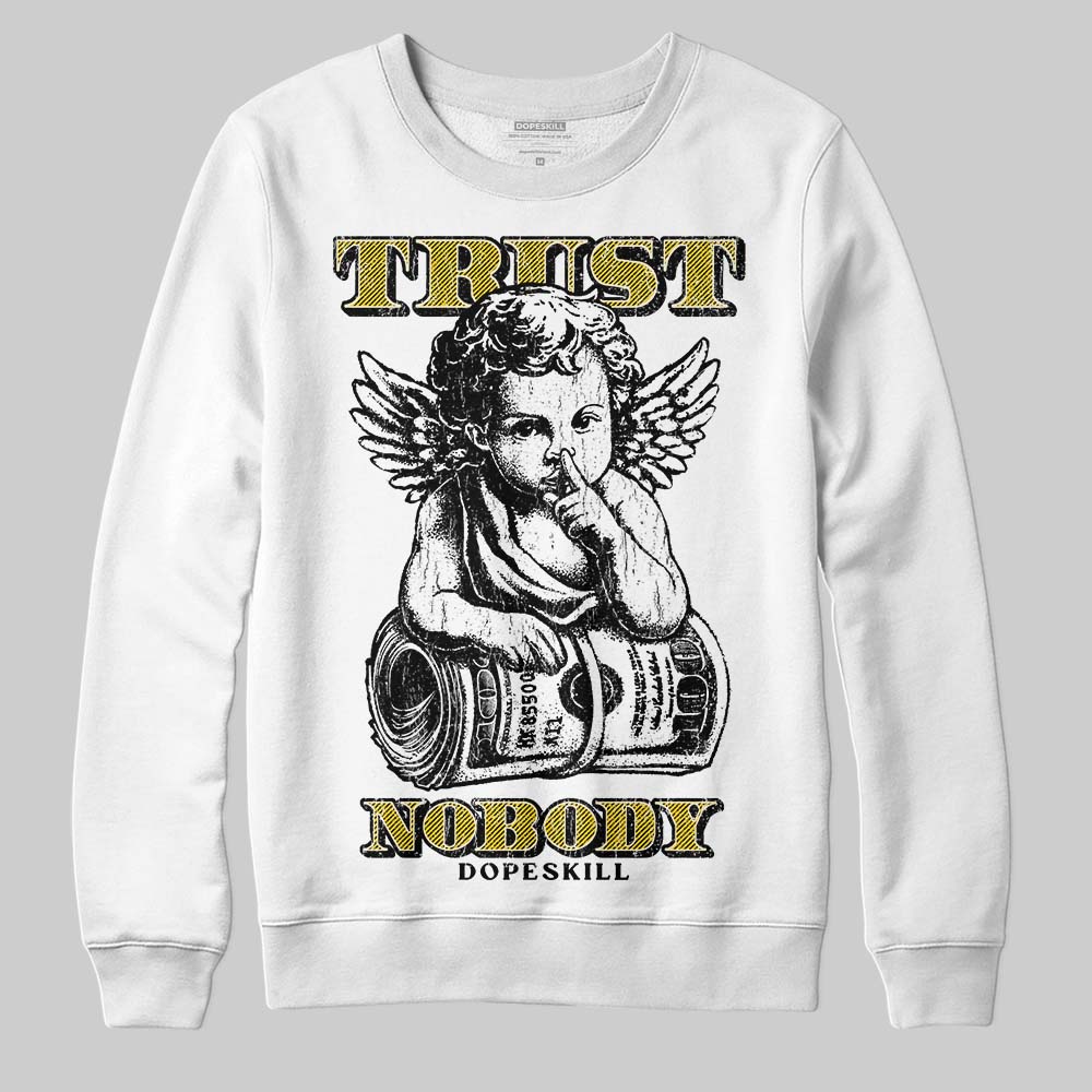 Yellow Sneakers DopeSkill Sweatshirt Trust Nobody Graphic Streetwear - White