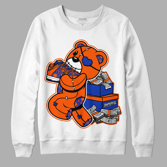 Dunk Low Futura Orange Blaze DopeSkill Sweatshirt Bear Steals Sneaker Graphic Streetwear - White 