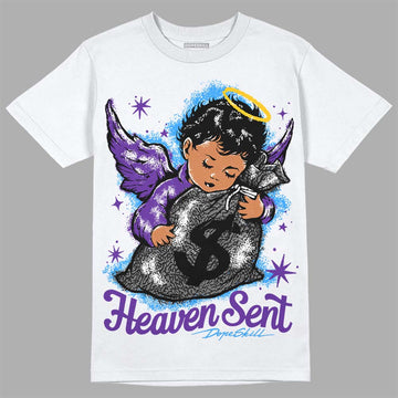 Jordan 3 Retro Dark Iris DopeSkill T-Shirt Heaven Sent Graphic Streetwear - White