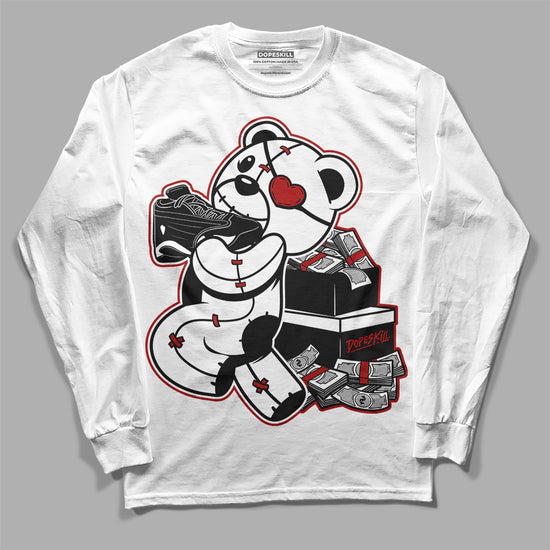 Jordan 14 "Black/White" DopeSkill Long Sleeve T-Shirt Bear Steals Sneaker Graphic Streetwear - White