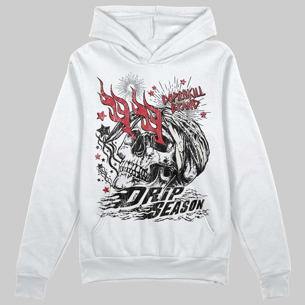 Jordan 4 “Flight Club” DopeSkill Hoodie Sweatshirt Drip Season Graphic Streetwear - White