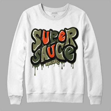 Olive Sneakers DopeSkill Sweatshirt Super Sauce Graphic Streetwear - White