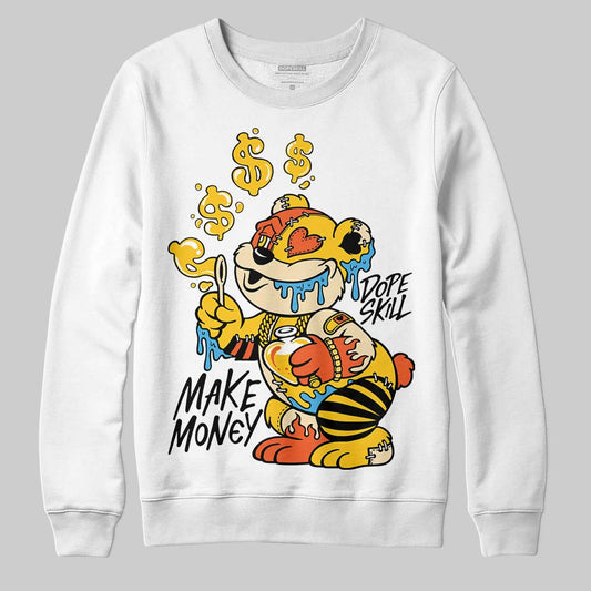 Yellow Sneakers DopeSkill Sweatshirt Make Money Graphic Streetwear - White