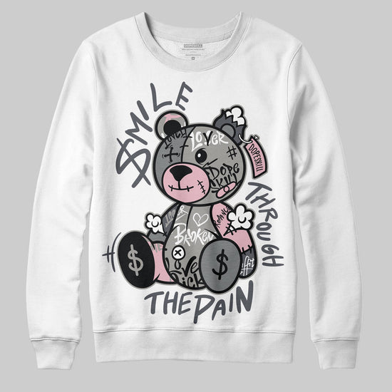 Air Max 95 OG “Pink Foam” DopeSkill Sweatshirt Smile Through The Pain Graphic Streetwear - White