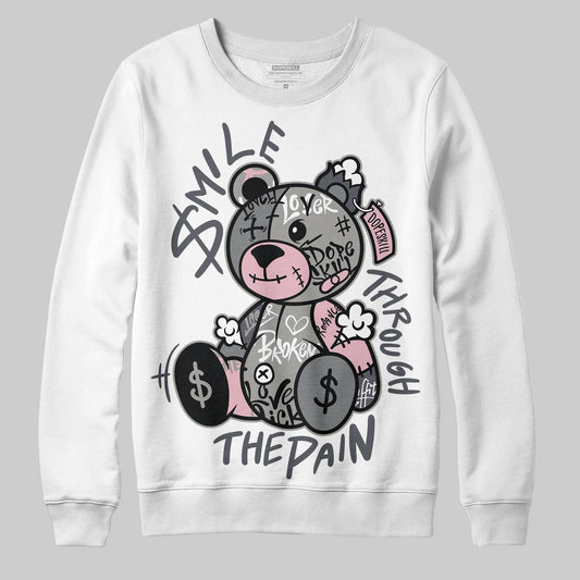 Air Max 95 OG “Pink Foam” DopeSkill Sweatshirt Smile Through The Pain Graphic Streetwear - White