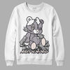 Jordan 2 Cement Grey DopeSkill Sweatshirt MOMM Bear Graphic Streetwear - White