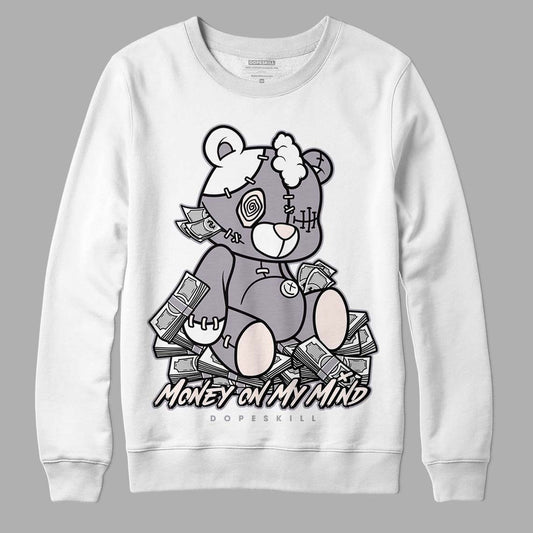 Jordan 2 Cement Grey DopeSkill Sweatshirt MOMM Bear Graphic Streetwear - White