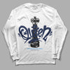 Jordan 3 "Midnight Navy" DopeSkill Long Sleeve T-Shirt Queen Chess Graphic Streetwear - White