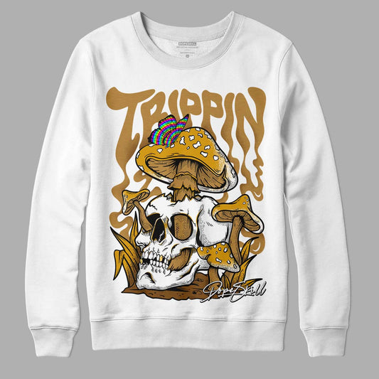 Jordan 13 Wheat 2023 DopeSkill Sweatshirt Trippin Graphic Streetwear - White