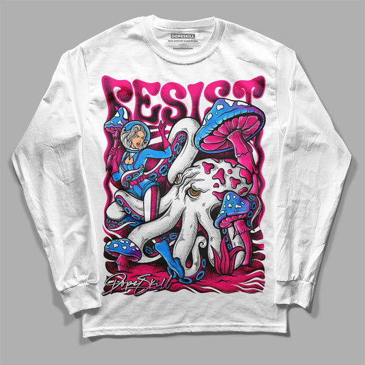 Jordan 1 Low GS “Fierce Pink” Dopeskill Long Sleeve T-Shirt Resist Graphic Streetwear - White