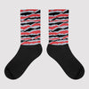 Jordan 4 “Bred Reimagined” DopeSkill Sublimated Socks Abstract Tiger Graphic Streetwear