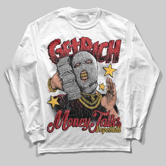 Jordan 14 Golf “Last Shot” DopeSkill Long Sleeve T-Shirt Get Rich Graphic Streetwear - White