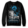 Jordan 4 Retro Military Blue DopeSkill Sweatshirt Show Me The Money Graphic Streetwear - Black