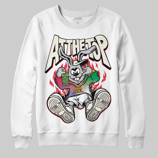 Jordan 11 Retro 285 Atlanta DopeSkill Sweatshirt At The Top Graphic Streetwear - White