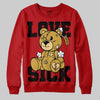 Red Sneakers DopeSkill Sweatshirt Love Sick Graphic Streetwear - Red
