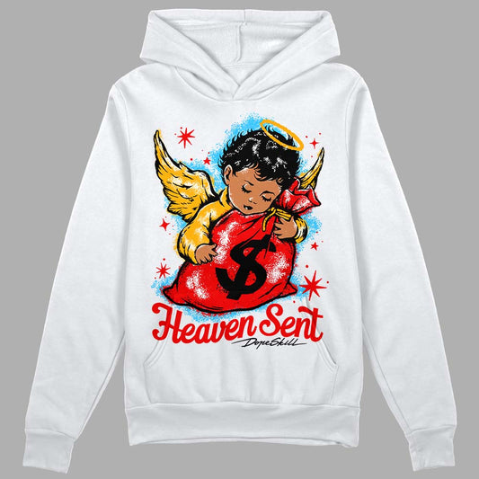 Red Sneakers DopeSkill Hoodie Sweatshirt Heaven Sent Graphic Streetwear - White