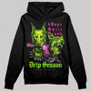 Neon Green Sneakers DopeSkill Hoodie Grind Pray Graphic Streetwear - Black