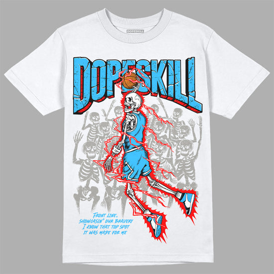 Jordan 1 High Retro OG “University Blue” DopeSkill T-Shirt Thunder Dunk Graphic Streetwear - White 