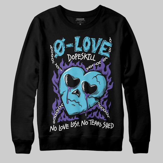 Jordan 8 Retro 'Aqua' 2025 DopeSkill Sweatshirt Crying Heart Graphic Streetwear - Black