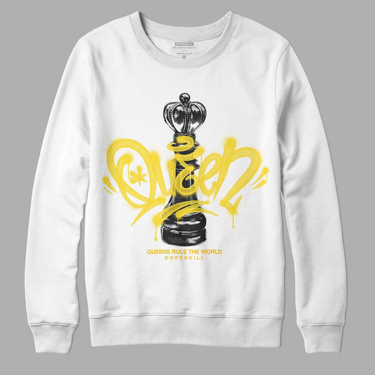 Jordan 11 Low 'Yellow Snakeskin' DopeSkill Sweatshirt Queen Chess Graphic Streetwear - White