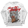 Jordan 1 Low OG “Shadow” DopeSkill Long Sleeve T-Shirt Never Stop Hustling Graphic Streetwear - White