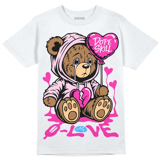 Dunk Low GS 'Triple Pink' DopeSkill T-Shirt Broken Bear Graphic Streetwear - White