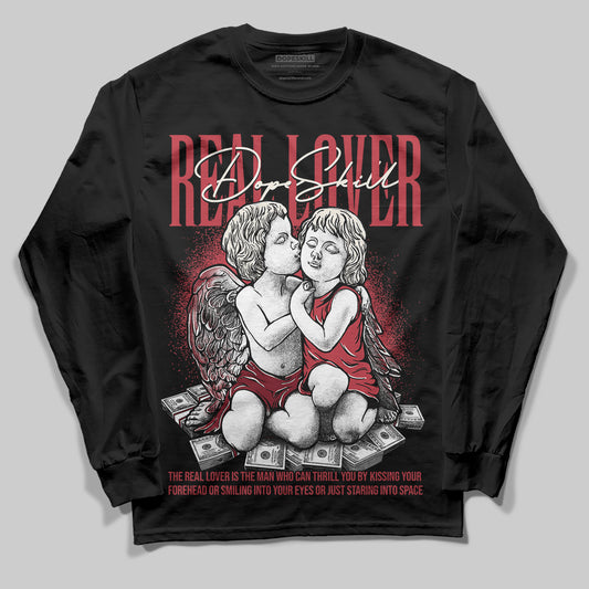 Jordan 4 “Sierra Red" DopeSkill Long Sleeve T-Shirt Real Lover Graphic Streetwear - Black