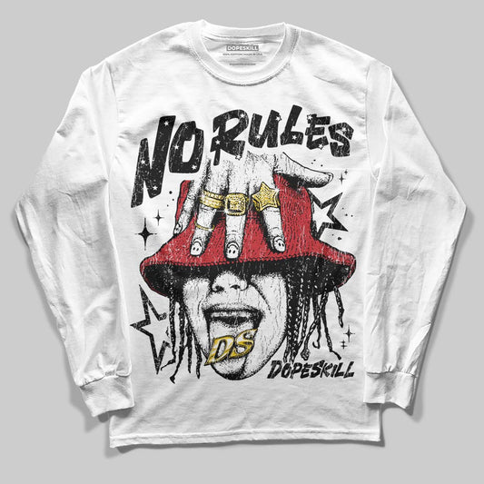 Jordan 4 “Flight Club” DopeSkill Long Sleeve T-Shirt No Rules Graphic Streetwear - White