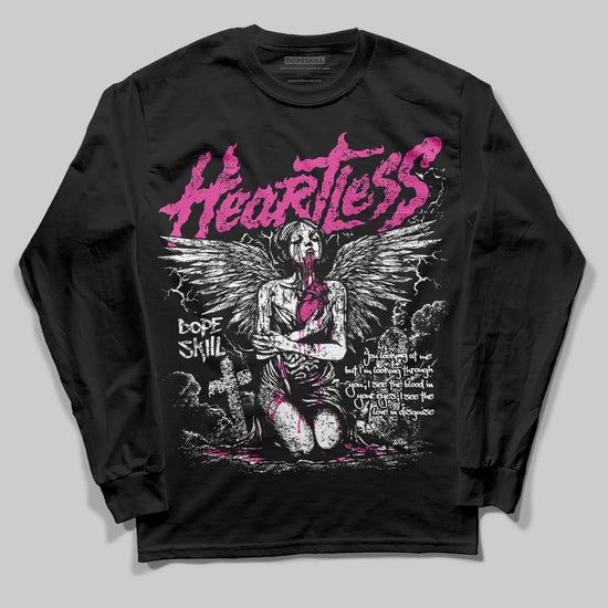 Dunk Low GS “Active Fuchsia” DopeSkill Long Sleeve T-Shirt Heartless Graphic Streetwear - Black