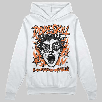 Orange, Black and White Sneakers DopeSkill Hoodie Sweatshirt Root of Evil Graphic Streetwear - White
