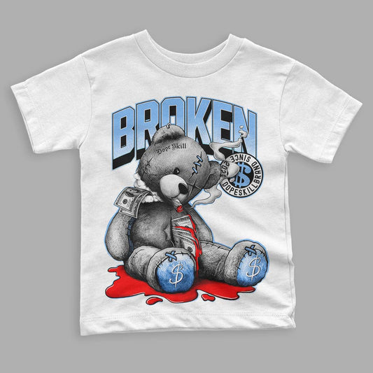 Jordan 9 Powder Blue DopeSkill Toddler Kids T-shirt Sick Bear Graphic Streetwear - White