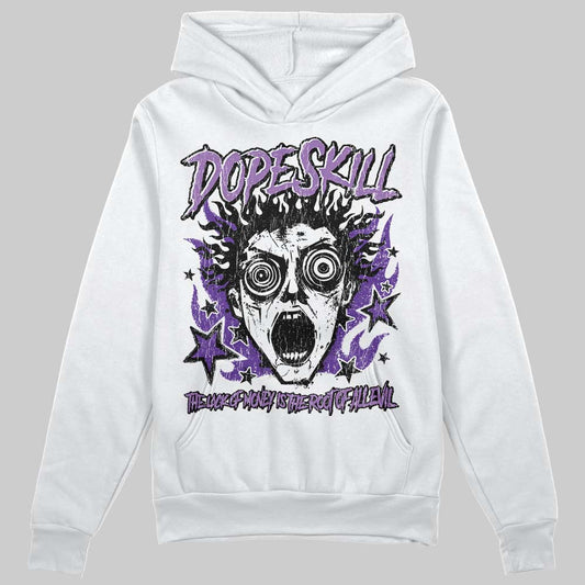 PURPLE Sneakers DopeSkill Hoodie Sweatshirt Root of Evil Graphic Streetwear - White