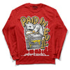 Red Sneakers DopeSkill Red Long Sleeve T-Shirt Paid In Full Graphic Streetwear