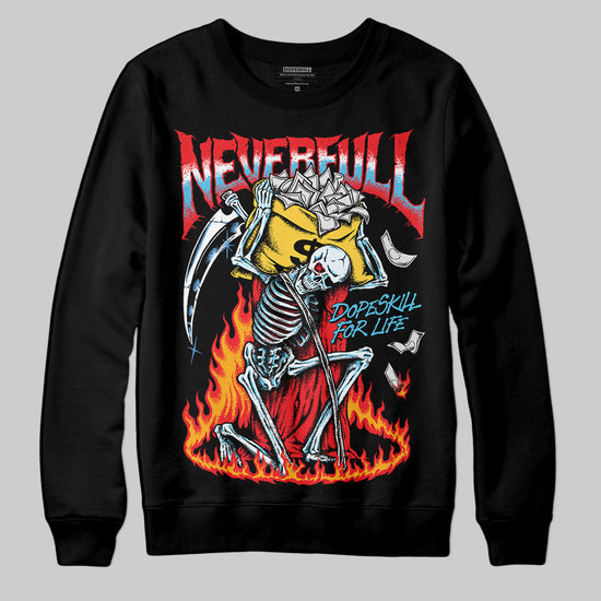 Red Sneakers DopeSkill Sweatshirt NeverFull Graphic Streetwear - Black