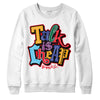 Jordan 1 Mid GS 'Six Championships' DopeSkill Sweatshirt Talk Is Chip Graphic Streetwear - White