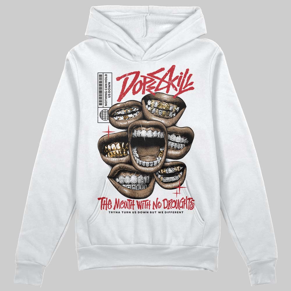Jordan 1 Low OG "Chicago" DopeSkill Hoodie Sweatshirt The Mouth With No Droughts Graphic Streetwear - White