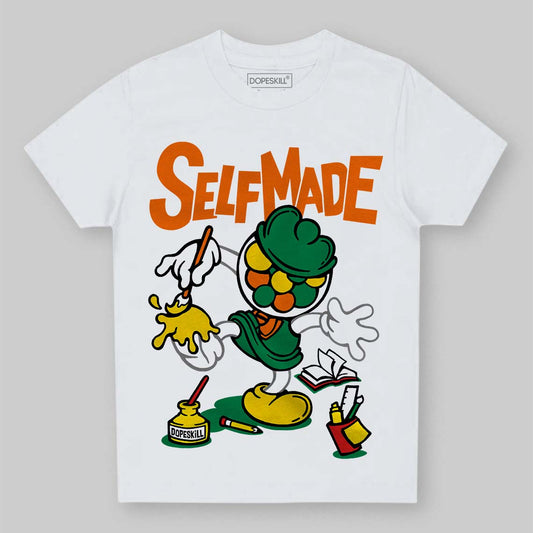 Green Sneakers DopeSkill Toddler Kids T-shirt Self Made Graphic Streetwear - White 