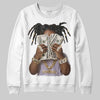 Harris Tweed x Dunk Low Denim Turquoise and Baroque Brown DopeSkill Sweatshirt Rich Youth Graphic Streetwear - White 
