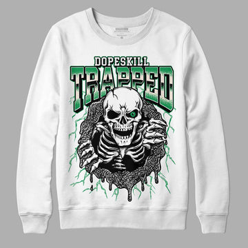 Jordan 3 WMNS “Lucky Green” DopeSkill Sweatshirt Trapped Halloween Graphic Streetwear - White 