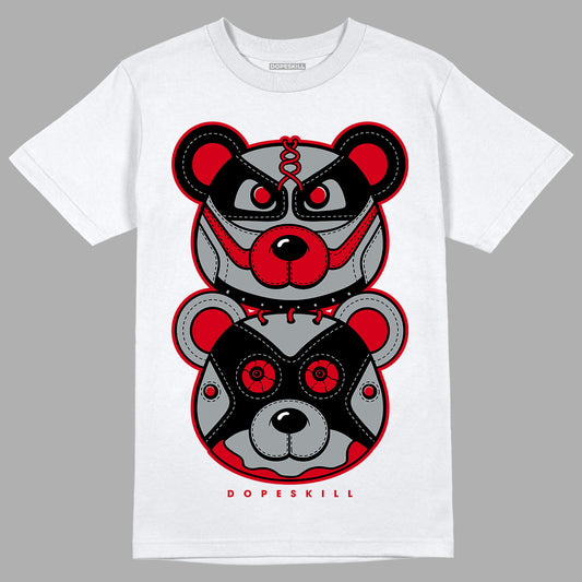 AJ 4 Bred DopeSkill T-Shirt Leather Bear Graphic