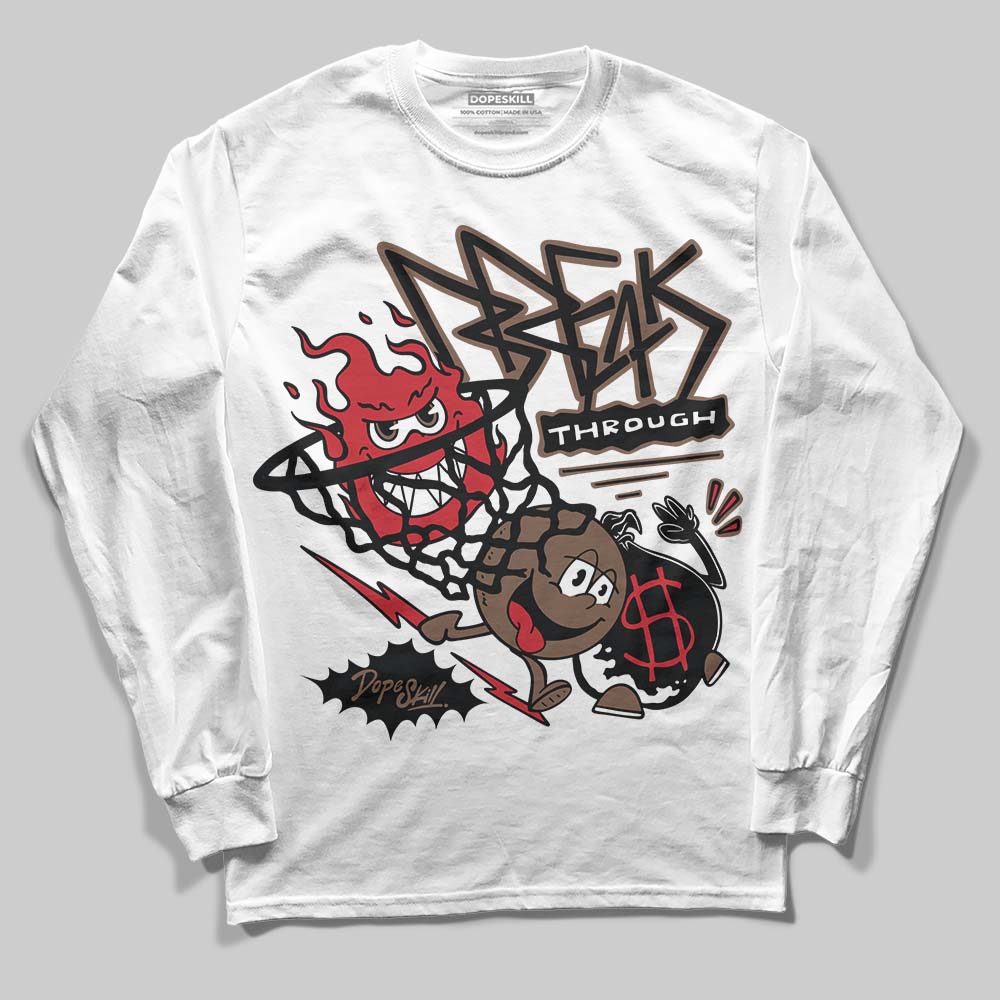 Jordan 9 'Olive' DopeSkill Long Sleeve T-Shirt Break Through Graphic Streetwear - White