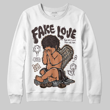 SoleFly x Air Jordan 12 Retro SP 'Cafecito/Baroque Brown' DopeSkill Sweatshirt False Love Graphic Streetwear - White