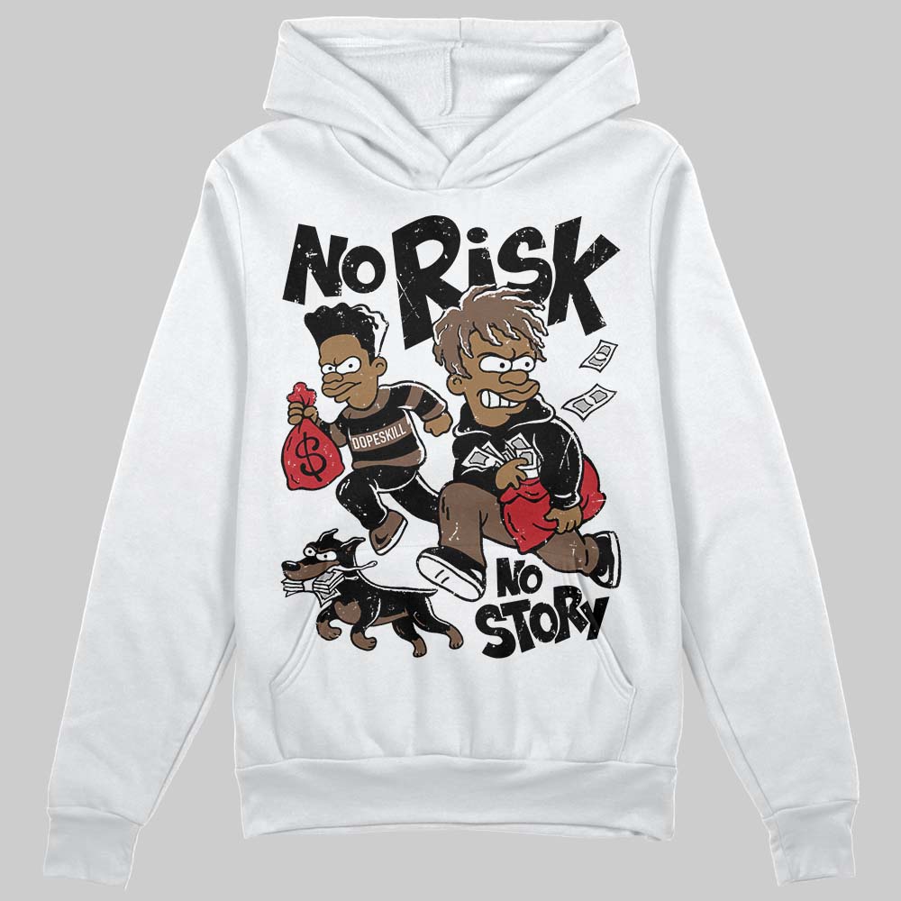 Jordan 9 'Olive' DopeSkill Hoodie Sweatshirt No Risk No Story Graphic Streetwear - White