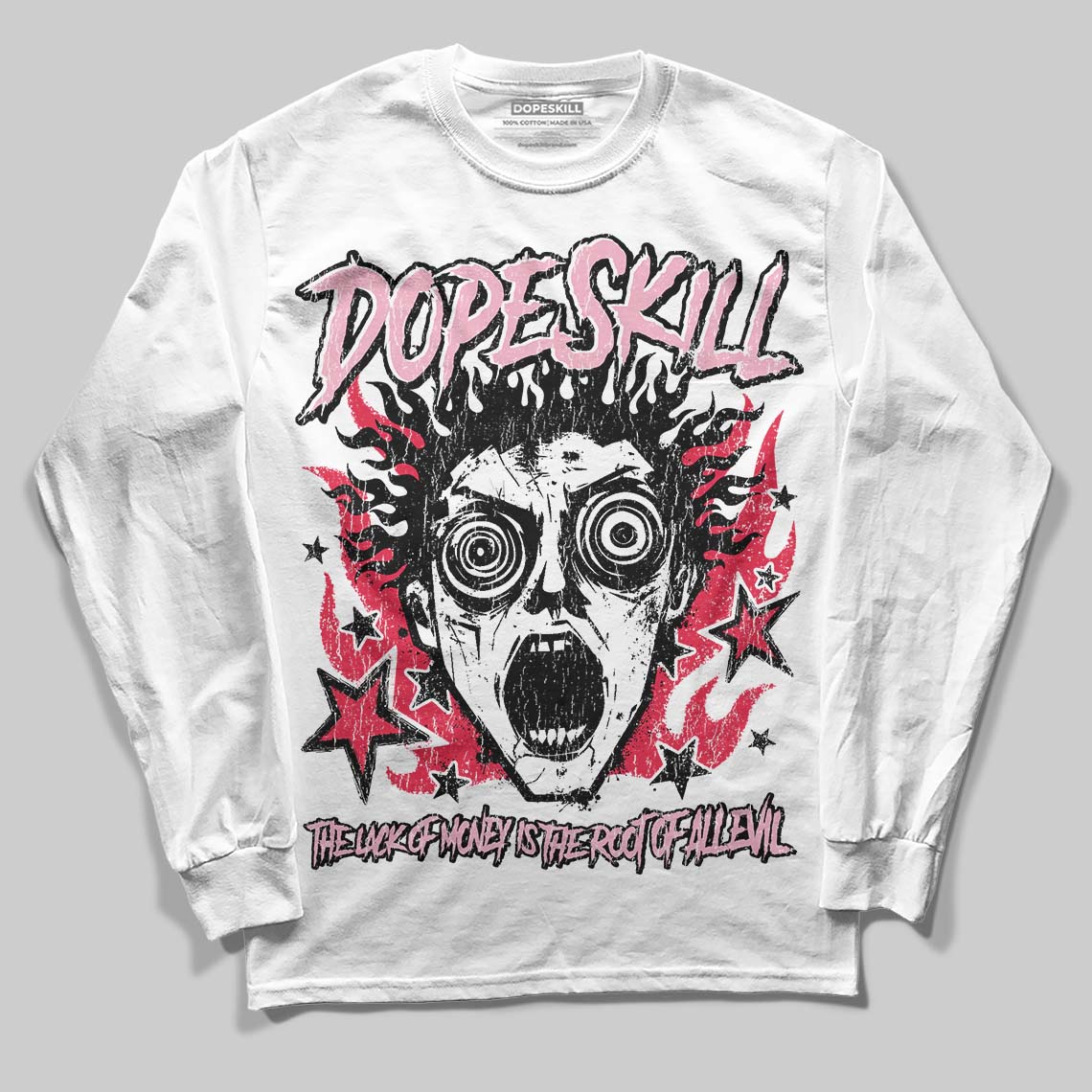 Dunk Low Valentine's Day (2026) DopeSkill Long Sleeve T-Shirt Root of Evil Graphic Streetwear - White