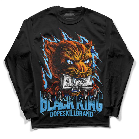 Dunk Low Futura University Blue DopeSkill Long Sleeve T-Shirt Black King Graphic Streetwear - Black