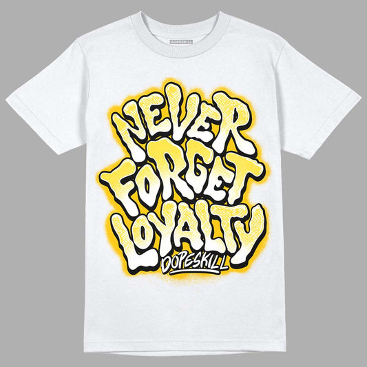 Jordan 11 Low 'Yellow Snakeskin' DopeSkill T-Shirt Never Forget Loyalty Graphic Streetwear - White