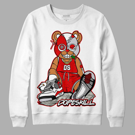 Jordan 4 Retro Red Cement DopeSkill Sweatshirt Greatest Graphic Streetwear - White